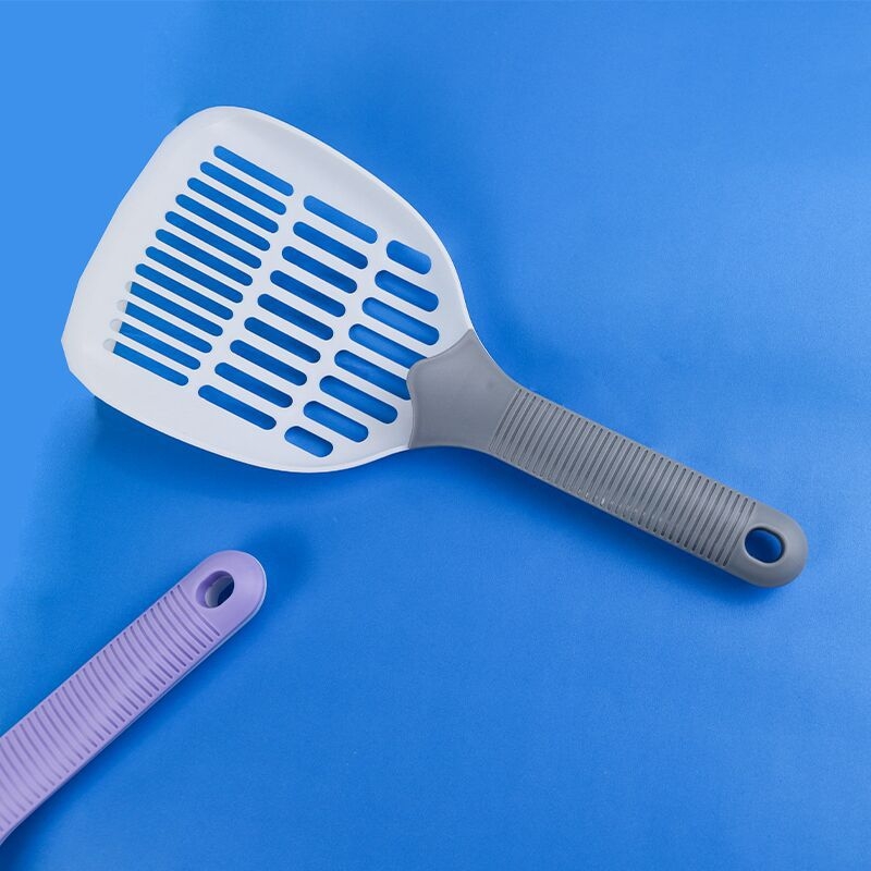 PVC lopatica za mačji pijesak s šupljom mrežom i držačem