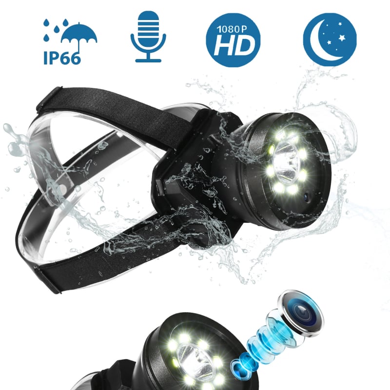 Kamera na glavi s LED svjetlom i snimanjem
