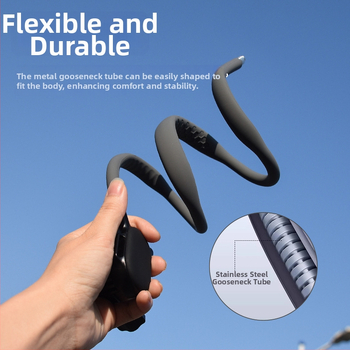 Στήριγμα λαιμού για κάμερες δράσης, PC-ABS + silica gel, αντοχή 5 kg, βάρος 0,38 kg, δυνατότητα παραμετροποίησης