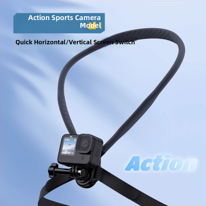 Στήριγμα λαιμού για κάμερες δράσης, PC-ABS + silica gel, αντοχή 5 kg, βάρος 0,38 kg, δυνατότητα παραμετροποίησης