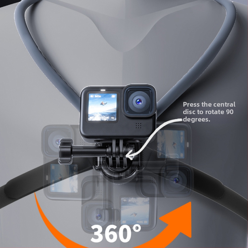 Στήριγμα λαιμού για κάμερες δράσης, PC-ABS + silica gel, αντοχή 5 kg, βάρος 0,38 kg, δυνατότητα παραμετροποίησης