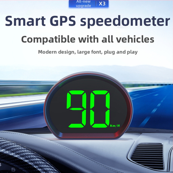 X3 auto HUD displejs – tiešs attēlojums, GPS/Beidou signāls, USB barošana, saderīgs ar visiem automobiļiem, HD izšķirtspēja