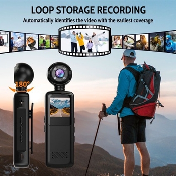 V6WiFi Prenosna 1080P WiFi Ručna Kamera sa Klipom, 1.5 inch LCD, TF kartica, 1–5 MP senzor, ABS kućište, trajanje baterije 1–3 sati