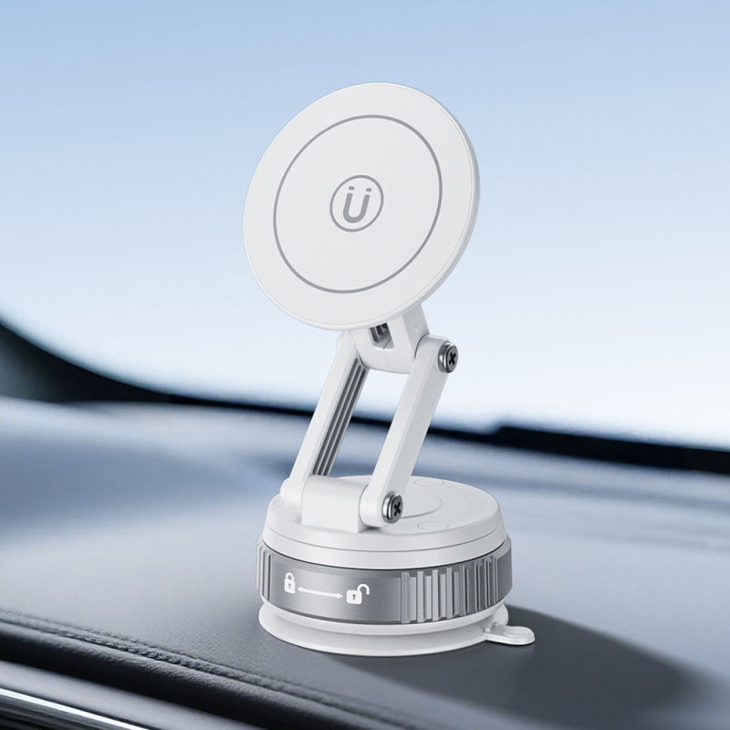 Držač za mobitel u automobilu s vakuumskom čašom, MagSafe kompatibilan, sklopiv, magnetni, plastična konstrukcija