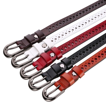 Sieviešu josta no īstas ādas ar sakausējuma D formas sprādzi, sprādze ar adatu, retro divslāņu liellopa āda