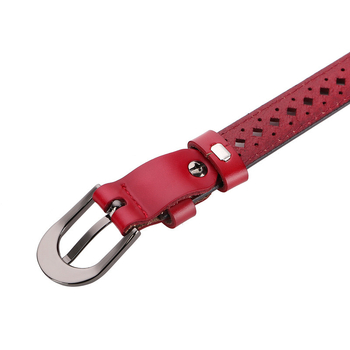 Sieviešu josta no īstas ādas ar sakausējuma D formas sprādzi, sprādze ar adatu, retro divslāņu liellopa āda