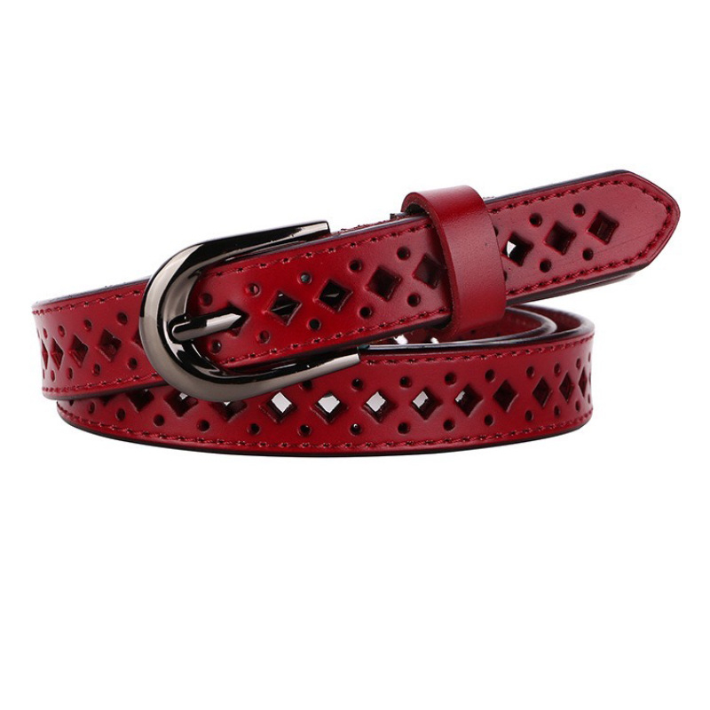 Sieviešu josta no īstas ādas ar sakausējuma D formas sprādzi, sprādze ar adatu, retro divslāņu liellopa āda