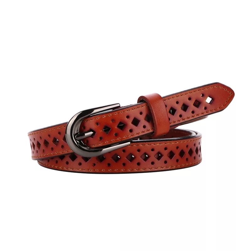 Sieviešu josta no īstas ādas ar sakausējuma D formas sprādzi, sprādze ar adatu, retro divslāņu liellopa āda