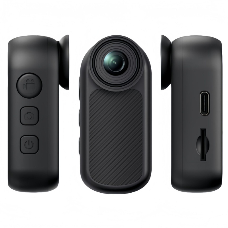 Cameră mini pentru sporturi în aer liber cu guler magnetic — model D07jc, stocare TF card, ≤1 MP, înregistrare video și fotografii, autonomie baterie 0–1 h