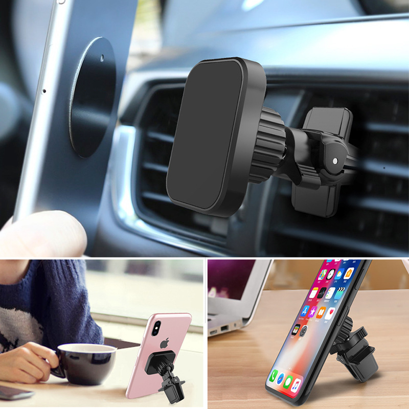 Magnetni držač telefona za automobil na ventilaciji, univerzalni, plastika