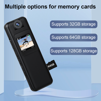 MC85 Zapisnik za prsa s noćnim vidom, 0,85'' LCD, MicroSD pohrana, ABS kućište, 400mAh baterija