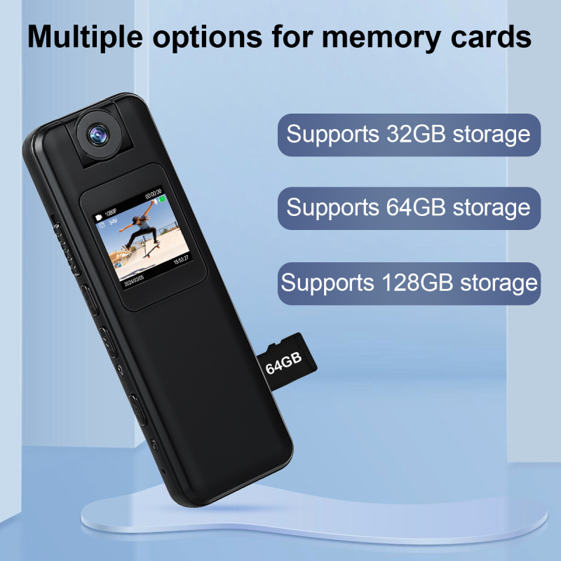 MC85 Zapisnik za prsa s noćnim vidom, 0,85'' LCD, MicroSD pohrana, ABS kućište, 400mAh baterija