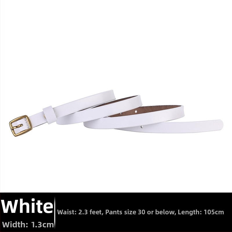 Sieviešu ādas josta – retro stils, plāna, divslāņu govs āda, sprādze no sakaļķa, japāņu aizvērums