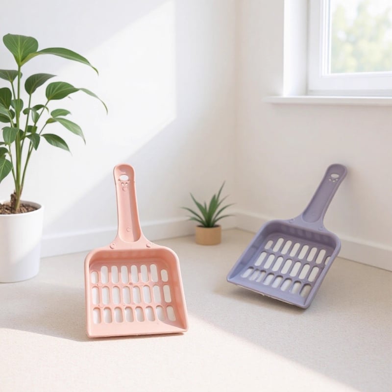 Kašika za mačji pijesak s plastičnim mrežicama, debela konstrukcija, PP materijal, brend ZL