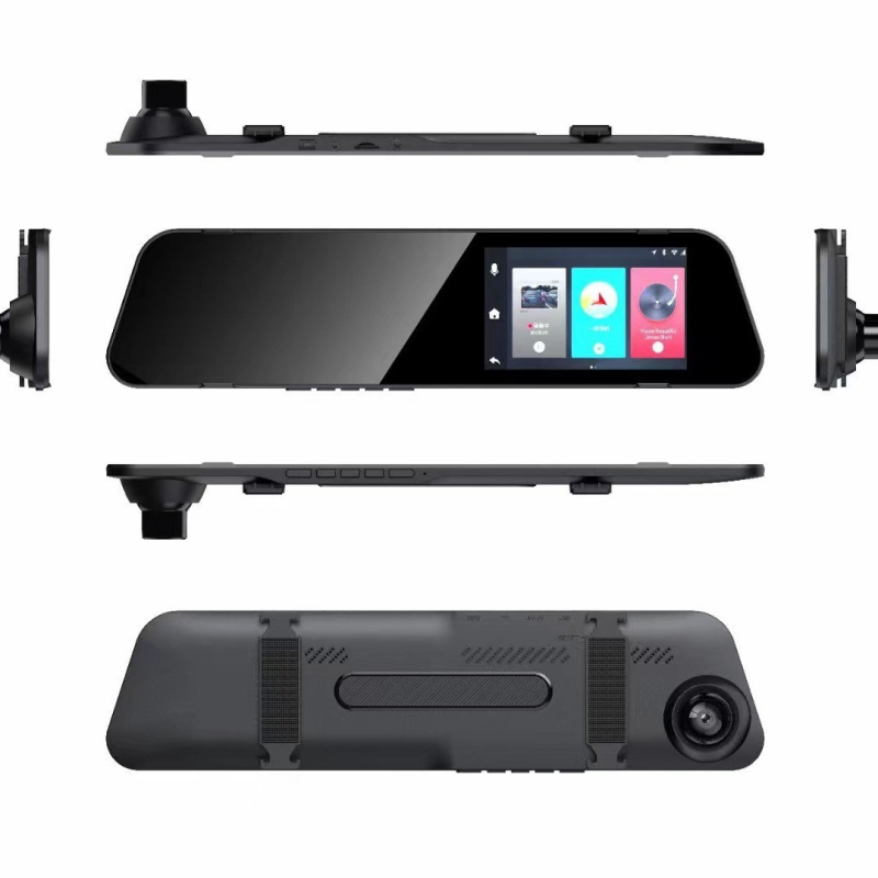 Видеорегистратор за огледало за обратно виждане H8 с предно и задно двойно заснемане, HD 720p, 140° ъгъл на виждане, 4,2-инчов дисплей, WiFi