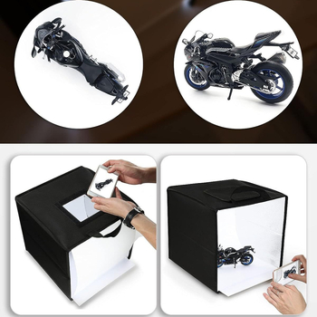 TULIYA Mini Studija su žiedine šviesa, poliesterio medžiaga, be ekrano, su parduotuvės trim garantijomis