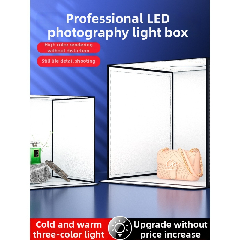 Studijos kompakti šviesos dėžė still life fotografijai, sulankstomas fonas