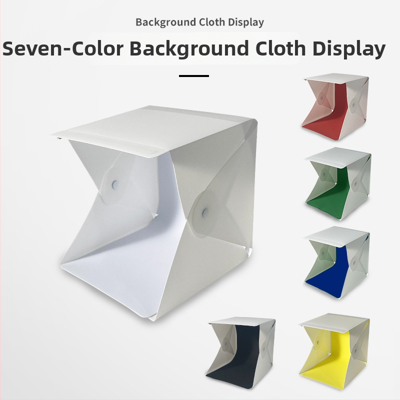 Kompaktne stuudio softbox LED-valgustusega, USB-toitega, keskkonnasõbralik plastikust korpus isiklikuks fotografeerimiseks