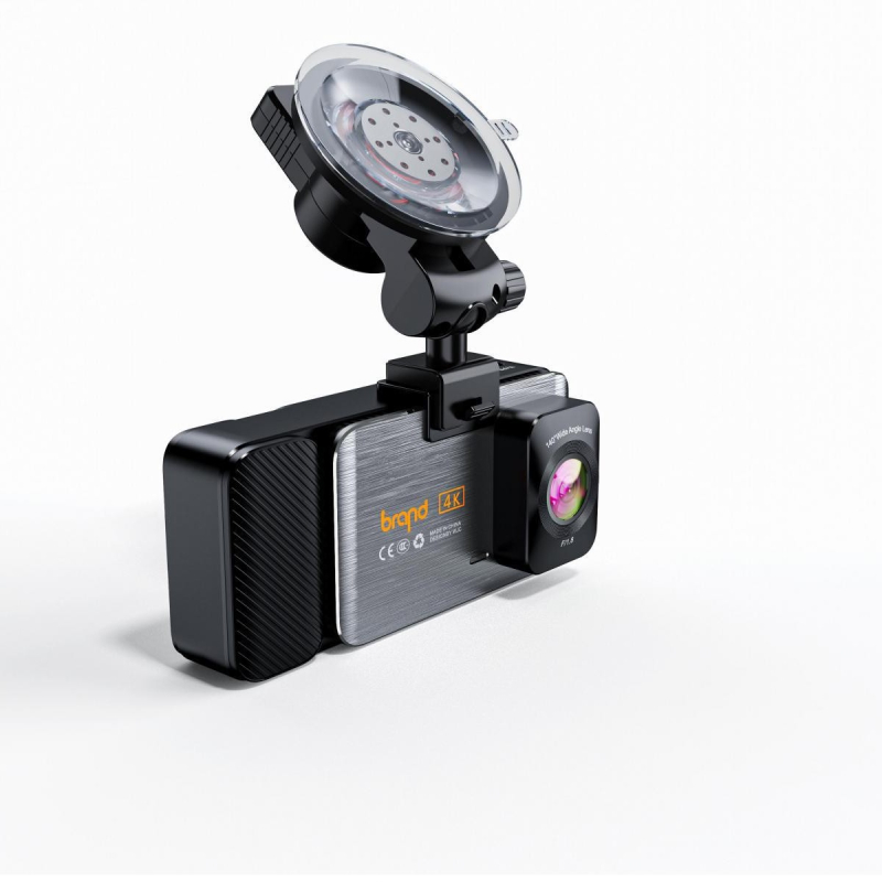 3-обективен автомобилен регистратор за движение с 4K запис, подобрено нощно виждане, Wi‑Fi управление чрез приложение и GPS траектория