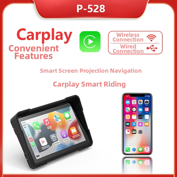 Motocikla CarPlay ierakstīšanas kamera ar priekšējo un aizmugurējo ierakstu — Modeļa P-528Z, 170° skata leņķis, 5MP, 64GB atmiņa, stiprinājums uz stūres