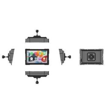 Motociklistička dash kamera s CarPlay, prednje i stražnje snimanje — Model P-528Z, kut gledanja 170°, 5MP, 64GB pohrana, nosač na upravljač