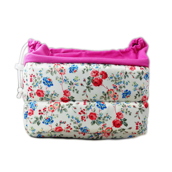 Torba za SLR fotoaparat, platno, cvjetni uzorak, model DRM-X4003-FB, otvaranje Draasher kopčom