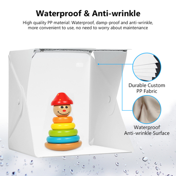 LED Mini Studijos Šviesos Dėžutė, Nešiojama Sulankstoma Fotografijos Apšvietimo Dėžutė su Viršutiniu Atidarymu