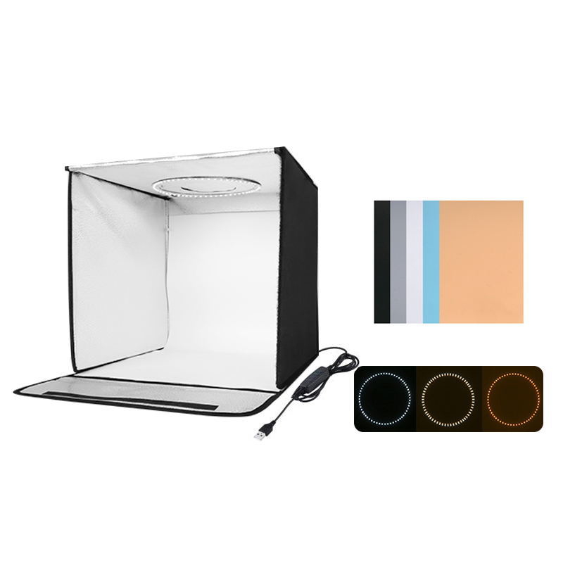Mini foto-studio - Brend: refutuna; Model: Ring light verzija s dvostrukom temperaturom boje; Materijal: poliester + LED pločica; Težina: 2.6 kg; Kod proizvoda: Syled440 ssd