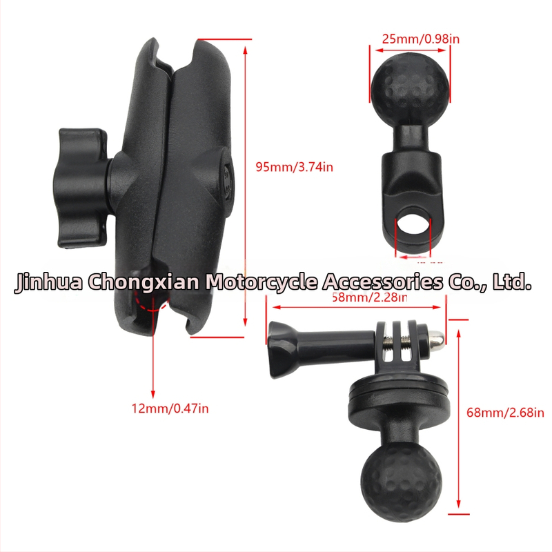 Držiak kamery na motocykel Powermotor BA012 — univerzálny DV mount