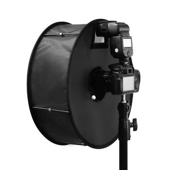 Kružni ring flash softbox s preklopnim dizajnom za makrofotografiju — mekano svjetlo, uvozno mekano platno, OEM obrada