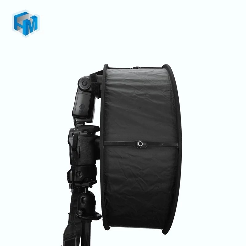 Kružni ring flash softbox s preklopnim dizajnom za makrofotografiju — mekano svjetlo, uvozno mekano platno, OEM obrada