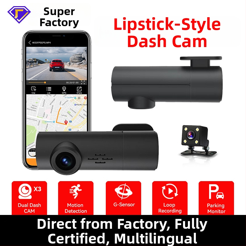 Autokamera Dash Cam so Wi-Fi, 1080p, 170° široký uhol, cyklické nahrávanie, TF karta