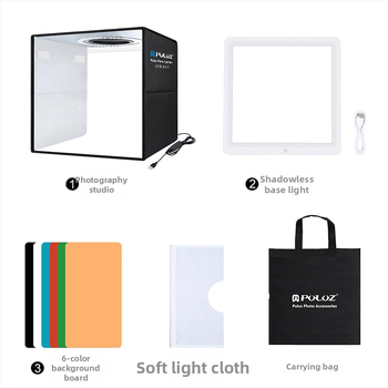 Be šešėlių studijos lempos komplektas, nešiojamas sulankstomas, PKT3200, Oxford medžiaga, svoris 2,46 kg