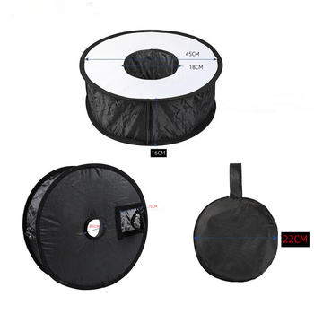 Kružni softbox bez magneta za fotoaparat, gornja montaža, sklopiv, mekano svjetlo