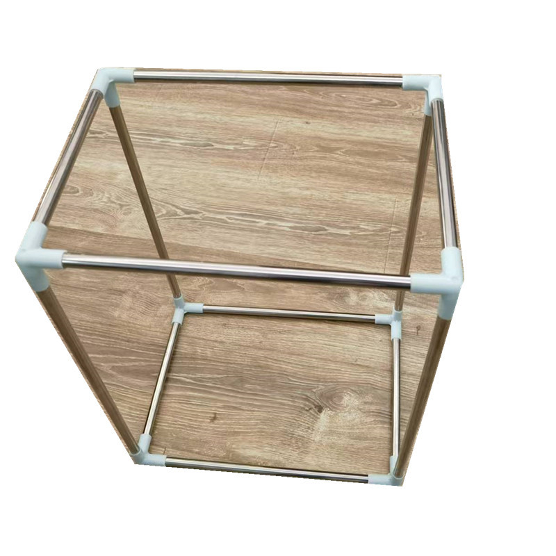 Cadru din oțel inoxidabil 201, cuboid, pentru afișarea cutiilor de mâncare la livrare și pentru studio foto | Stil modern simplu