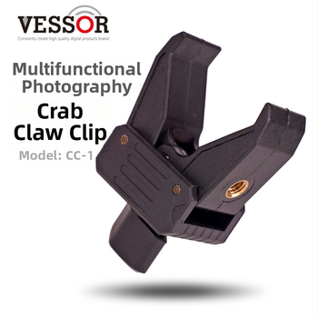 Youbanchuang CC-1 lampové príslušenstvo – viacúčelový crab clamp rozšírený ramenný článok pre štúdiový statív a akčné kamery