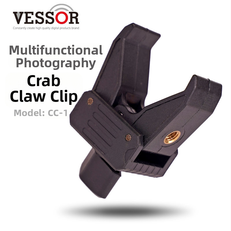 Youbanchuang CC-1 lampové príslušenstvo – viacúčelový crab clamp rozšírený ramenný článok pre štúdiový statív a akčné kamery