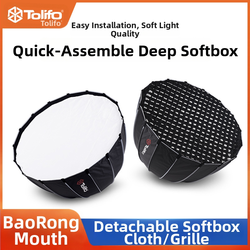 Parabolický mäkký box, model 90, reflexný materiál, hmotnosť 0.4 kg, obsahuje mriežku pre parabolický softbox