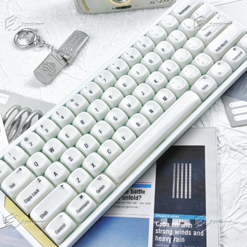Nabava tipki za mehaničku tipkovnicu, Mac-stil Jade keramijski doživljaj, MOA visina, ABS, 87 tipki, žičano, 1,8 m kabel, PC magnetska osovina; Kompatibilno s Wolf Spider, Forerunner, X87, F99