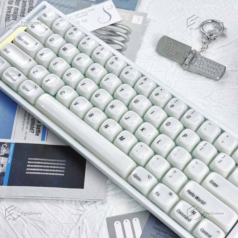 Nabava tipki za mehaničku tipkovnicu, Mac-stil Jade keramijski doživljaj, MOA visina, ABS, 87 tipki, žičano, 1,8 m kabel, PC magnetska osovina; Kompatibilno s Wolf Spider, Forerunner, X87, F99