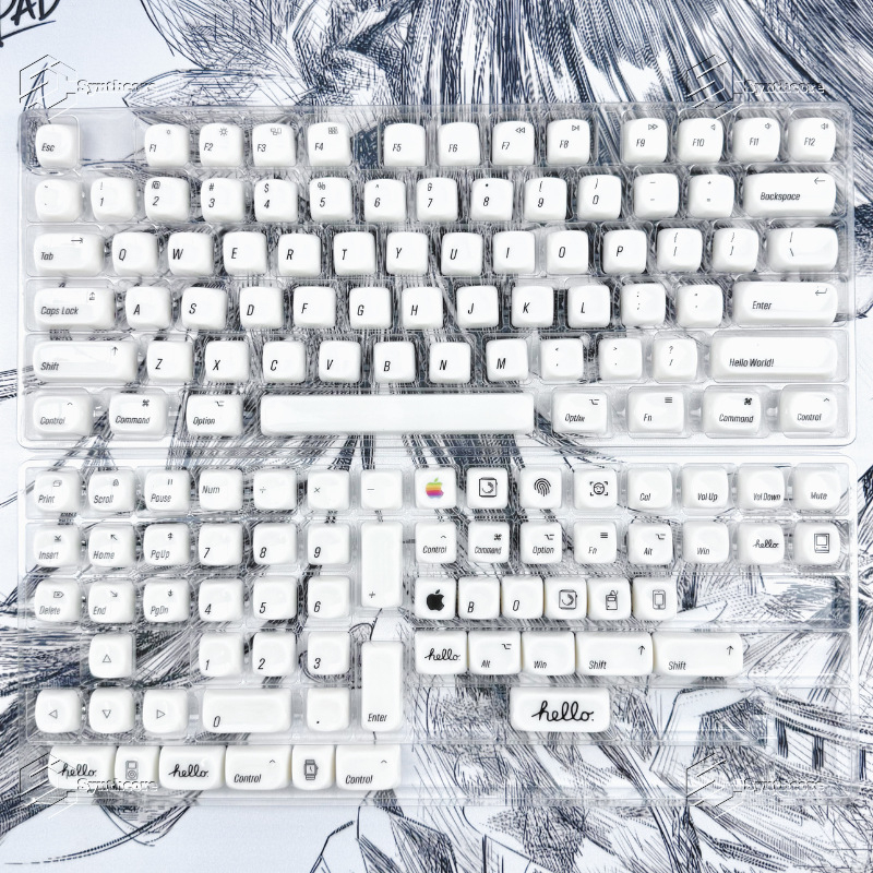 Nabava tipki za mehaničku tipkovnicu, Mac-stil Jade keramijski doživljaj, MOA visina, ABS, 87 tipki, žičano, 1,8 m kabel, PC magnetska osovina; Kompatibilno s Wolf Spider, Forerunner, X87, F99