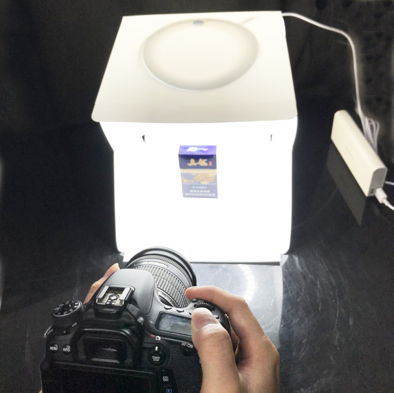 Mini LED kružno svjetlo foto kutija – studijski komplet za fotografiranje nakita, sklopivi