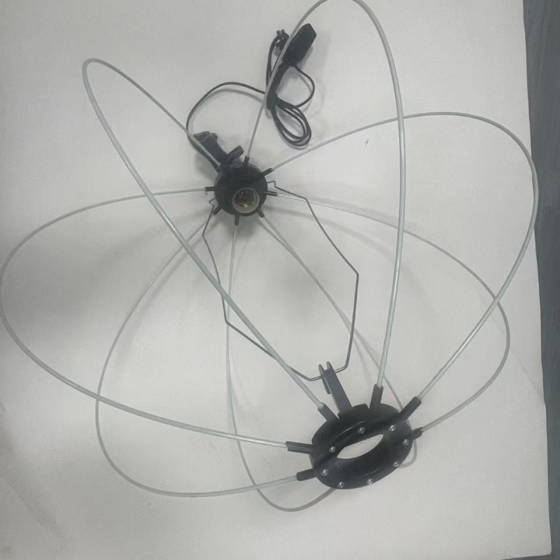 Διαχυτής απαλού φωτισμού, σφαιρικός σχεδιασμός με θύρα E27; κατασκευή από νάιλον ύφασμα, μέταλλο και πλαστικό, για επαγγελματική φωτογραφία