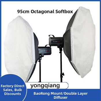 Softbox pre štúdiové osvetlenie – osmiuholníkový, Baorong bajonet, plastový bajonet, reflexný materiál, obrazovka 80x80, nosnosť 2–5 kg