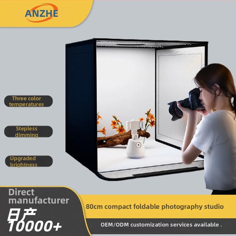 Kompaktne foto štúdio na šperky so skladacím svetelným boxom a nastaviteľným osvetlením, konštrukcia z Oxford textílie