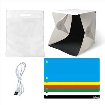 Kompakta fotografēšanas gaismas kaste produktu fotografēšanai, mini studija bez ēnām juvelierizstrādājumiem un mazām figūrām, manuāla darbība.