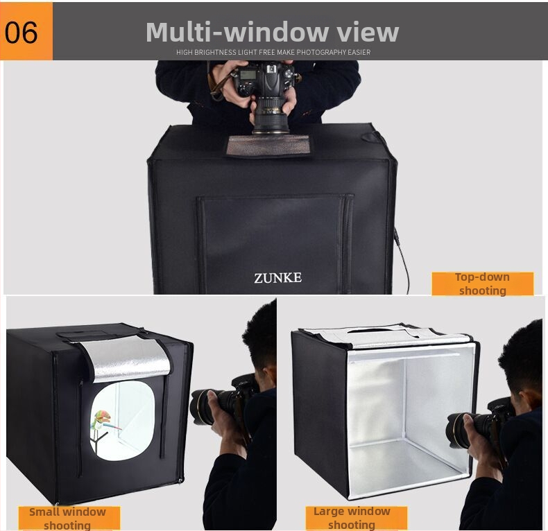 Portatīvā saliekamā fotokaste no Oxford auduma, trīsdimensiju rāmis, 1 kg, zīmols Pinyang, piemērota produktu fotogrāfijai