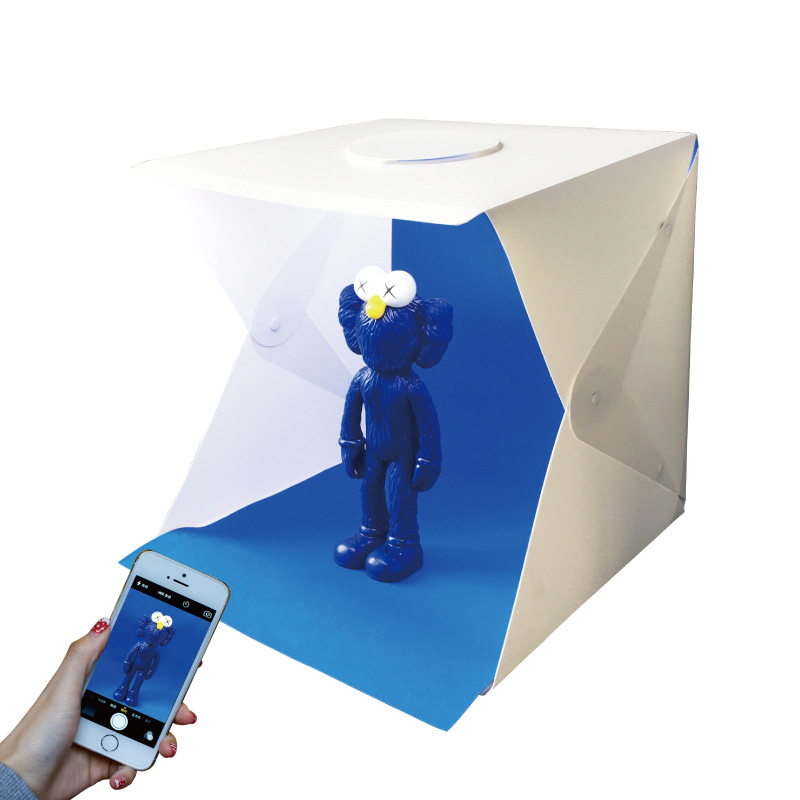 Mini studijski LED svjetlosni kutija za fotografiranje, prijenosni sklopivi dizajn, mekano svjetlo, ekološki plastični materijal