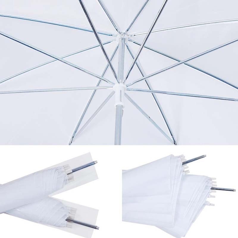 Umbrelă de studio pentru lumină difuză — interior reflectorizant, pentru portret și ședințe foto de modă