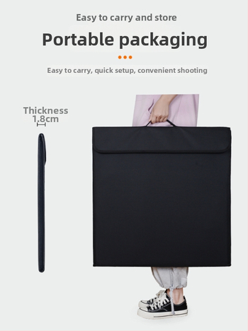 Mini štúdio s skladacím rámom, LED svetlom, PVC pozadím, materiál Oxford látka s hliníkovou fóliou, prenosná taška
